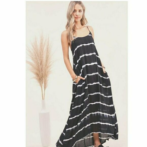 Tie Dye Stripe Maxi Dress - Picture 2 of 7